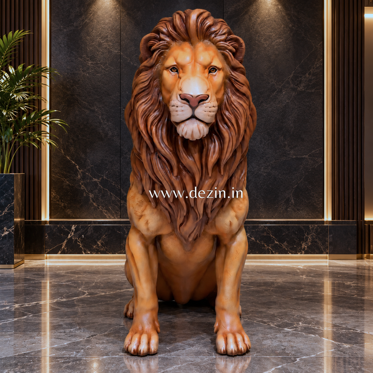 Royal Majestic Lion Sculpture – 2ft | Luxury Decor Statue