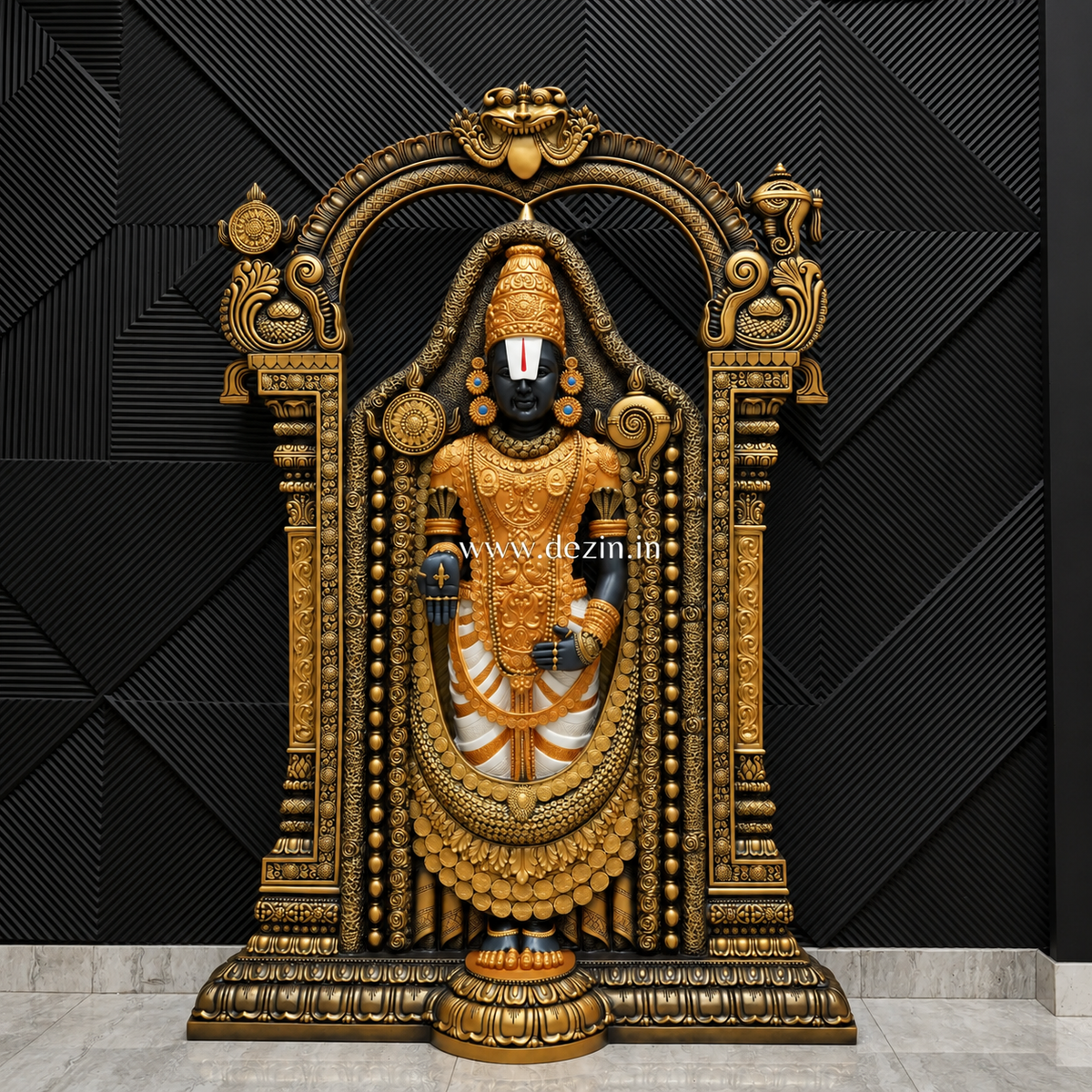 Shri Venkateswara Balaji Temple Wall Mural – 6x4ft | Sacred Tirupati Decor