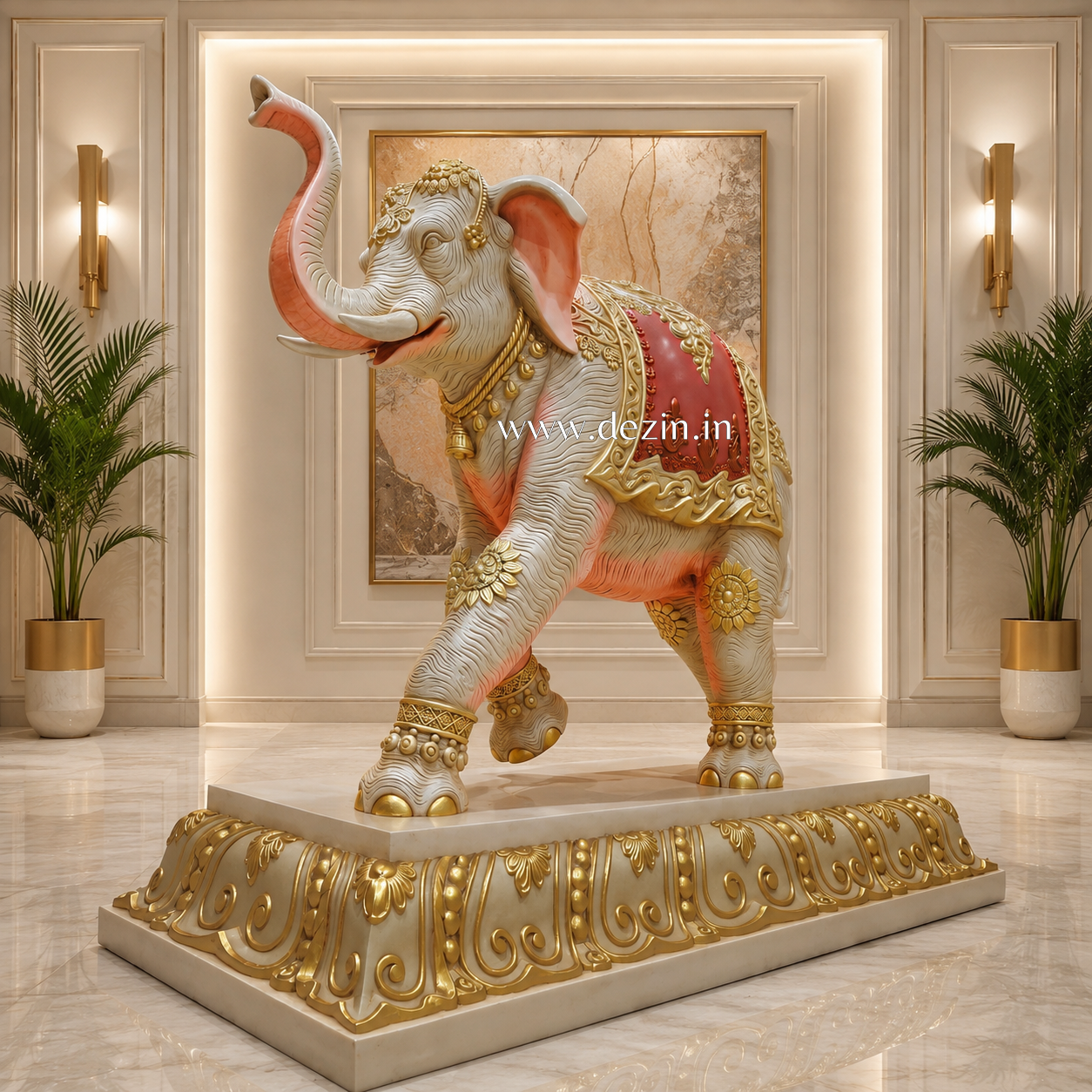 Royal Divine Elephant Statue - 4×5ft | Luxury Decor With Divineness