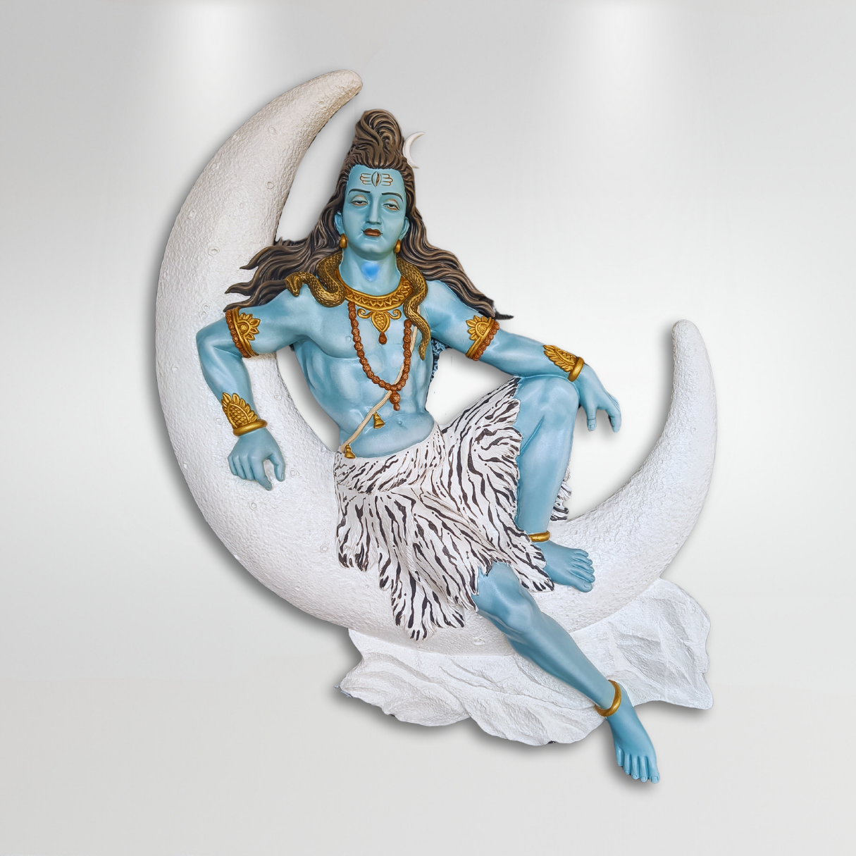 DA-88 Lord Shiva With Moon Wall Sculpture - 5x4ft