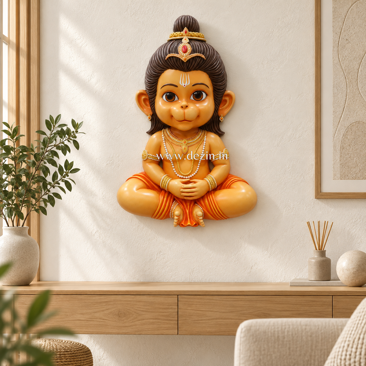 Cute Bal Hanuman Wall Mural - 3×2 ft | The Ultimate Little Champion