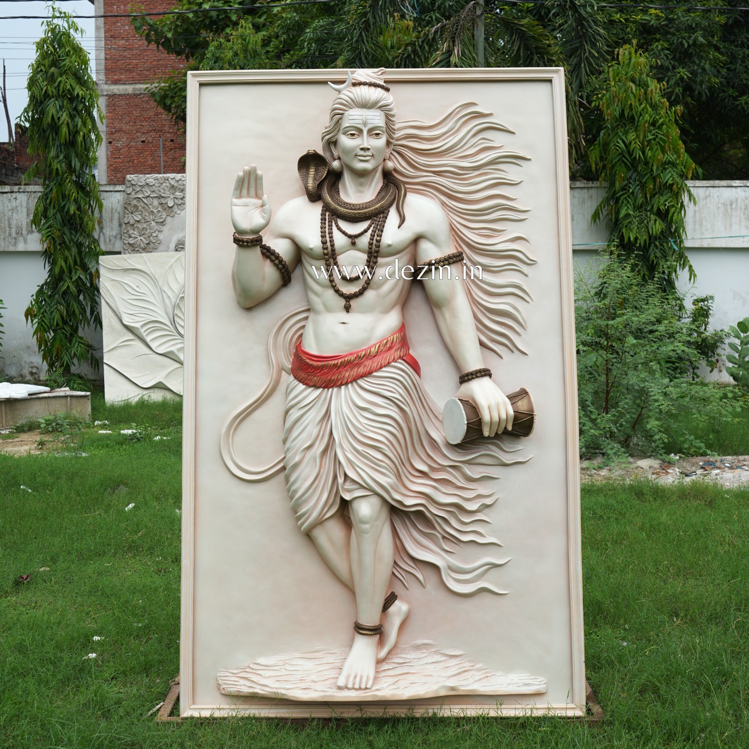 Mahadev Wall Mural with Damru - 7.5x4.5ft | Lord Shiva Blessing Decor🔱