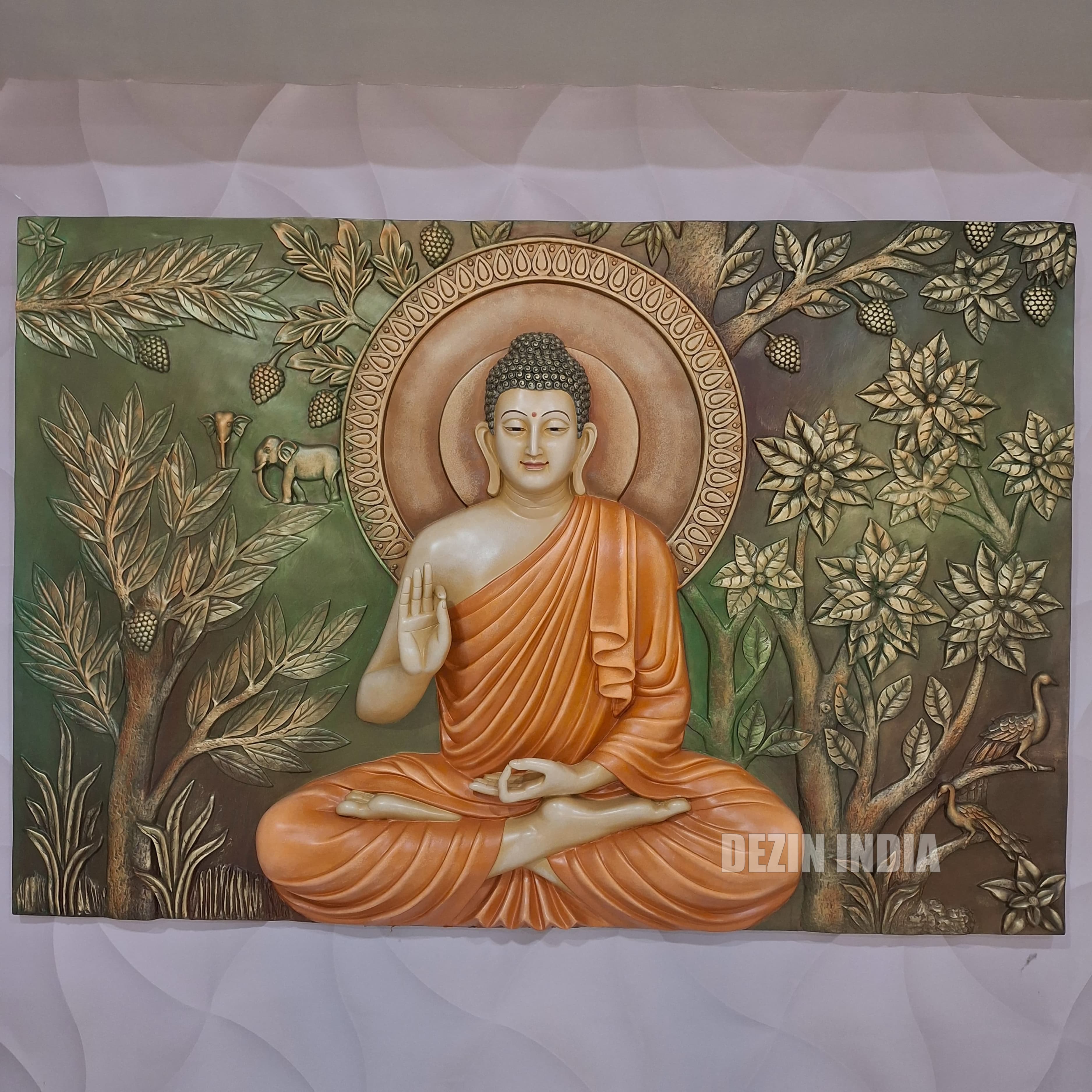 DA-100 Gautam Buddha Wall Sculpture 6x4ft