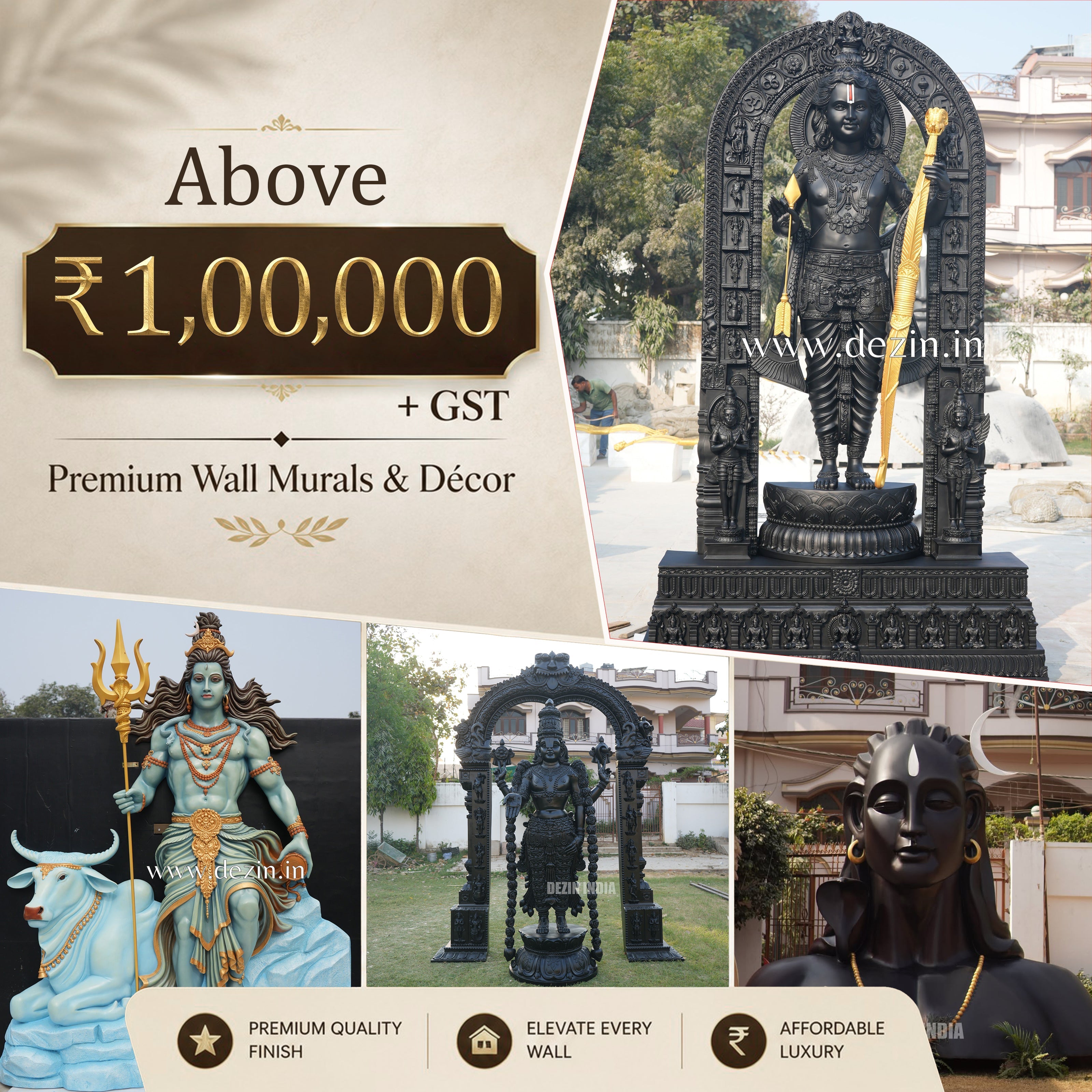 Luxury 3D Wall Murals Above ₹1,00,000 + GST