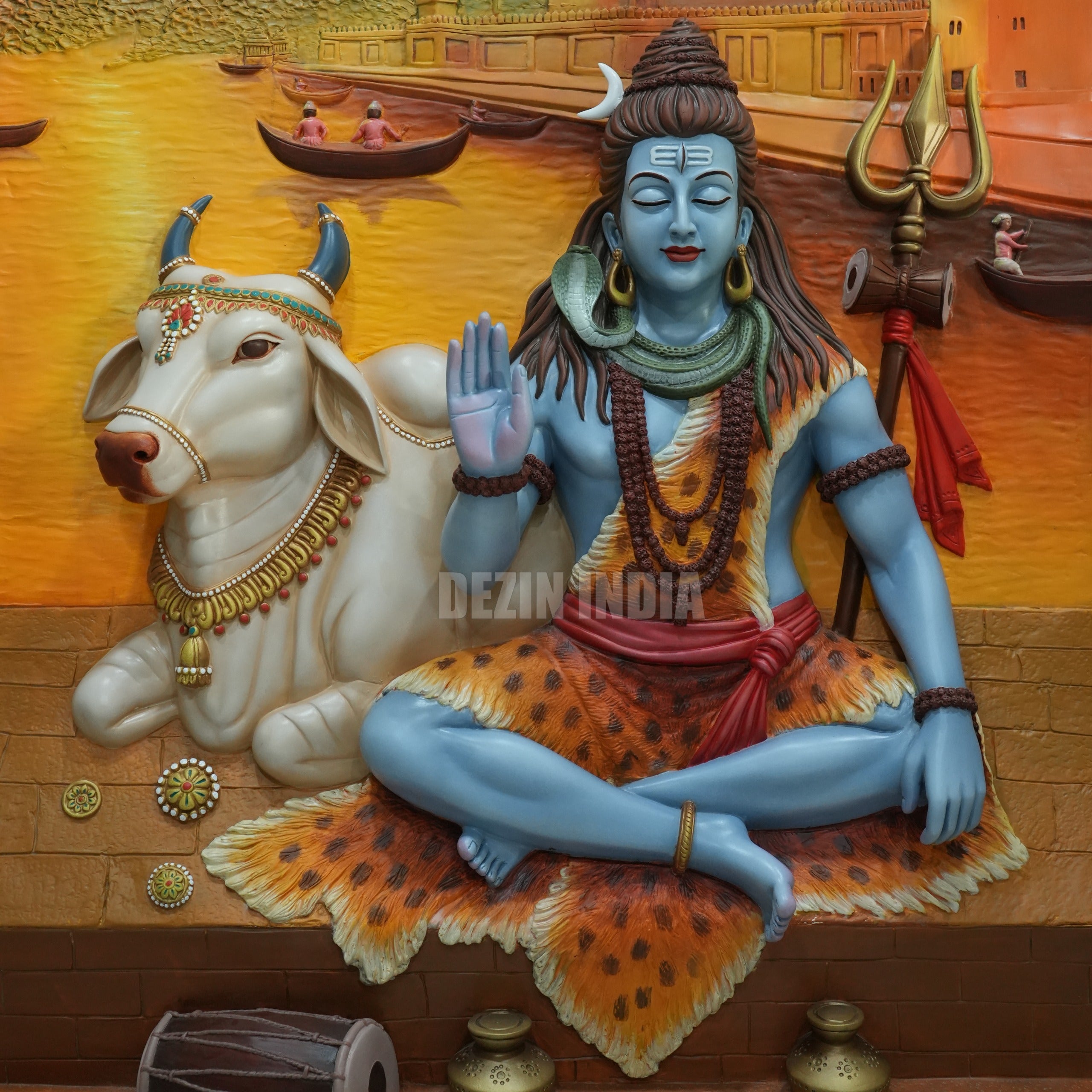 Lord Shiva Wall Murals & Sculptures | Meditative & Mahakal Murti | Dezin India