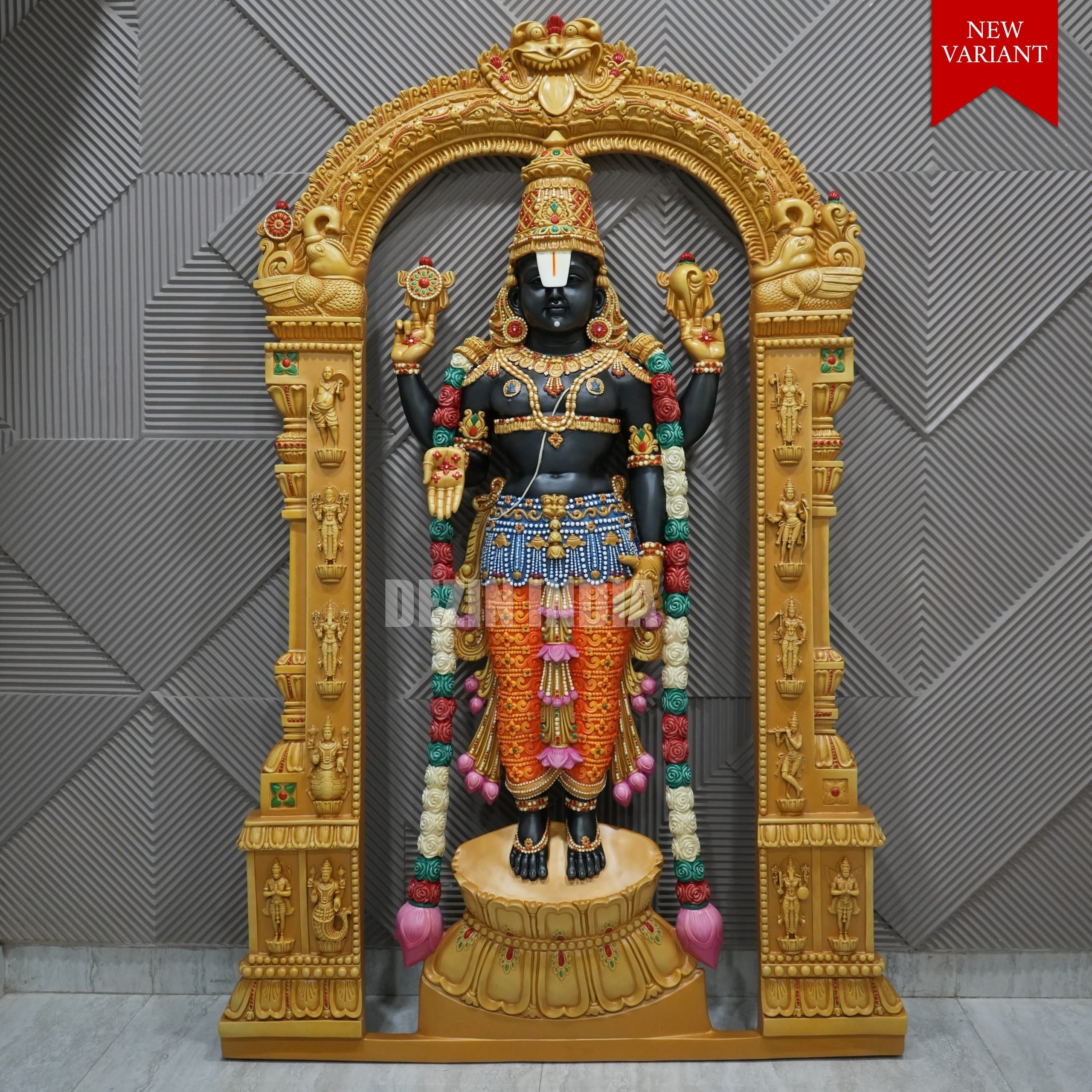 Lord Balaji Wall Murals & Sculptures | Fiber & Marble Dust Idols – Dezin India