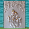 DA-91 Shri Krishna, Radha & Cow Wall Sculpture 6x4.5ft