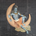 DA-88 Lord Shiva With Moon Wall Sculpture - 5x4ft