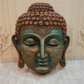 Lord Buddha Face with Leaves Wall Mural 4x4ft | Peaceful Zen Décor