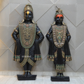 Vitthal Rukmini Wall Mural | 5.5x2.5ft & 5x2ft Fiber Sculptures for Temple & Home