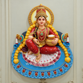 Annapurna Mata Wall Mural with Akshaya Patra🧉 - 4ft Handcrafted Art