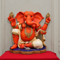 3ft Ganesha Relief Mural | Spiritual Decor of Rakta-Ganapathi