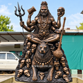Kala Bhairava with Guardian Shvana Mural – 5ft |🔥Divine Guardian🔱
