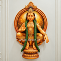 Sabarimala Lord Ayyappan Swami Wall Mural 4×2.5 ft | Divine Temple Artwork
