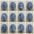DA-122 Twelve Hindu Deities and Avatars Oval-Shaped for Wall Decor