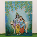 DA-91 Shri Krishna, Radha & Cow Wall Sculpture 6x4.5ft