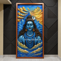 Mahadev Wall Mural with Himalaya Backdrop | 8ft Life-Size Shiv Ji