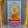 DA-128 Elegant Buddha Sitting With Tree Wall Mural | 7x3.5 ft | Zen Home Decor Accent