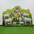 DA-47 Lord Krishna with Cows Wall Hanging Sculpture - 8x5ft