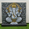 DA-102 Lord Ganesha Wall Hanging Sculpture - 4x4ft