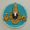 Lord Venkateshwara Tirupati Balaji Wall Mural 2.5ft | Divine Home Décor
