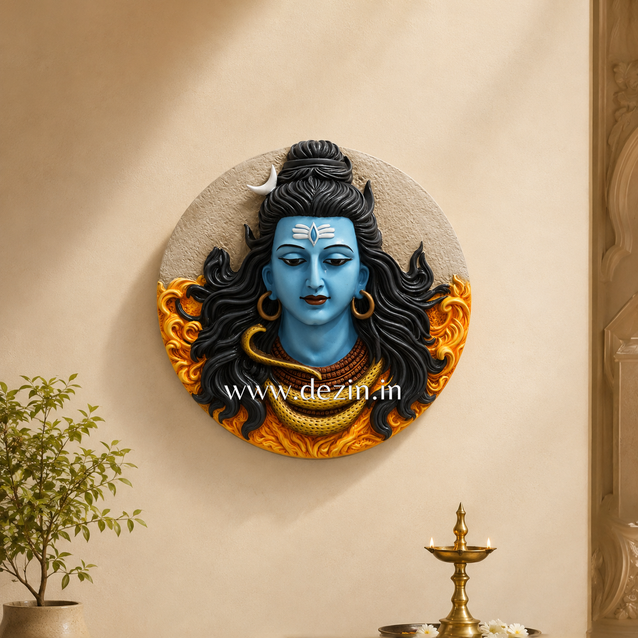 DA-123 Elegant Lord Shiva Wall Art - Intricate and Spiritual Decor