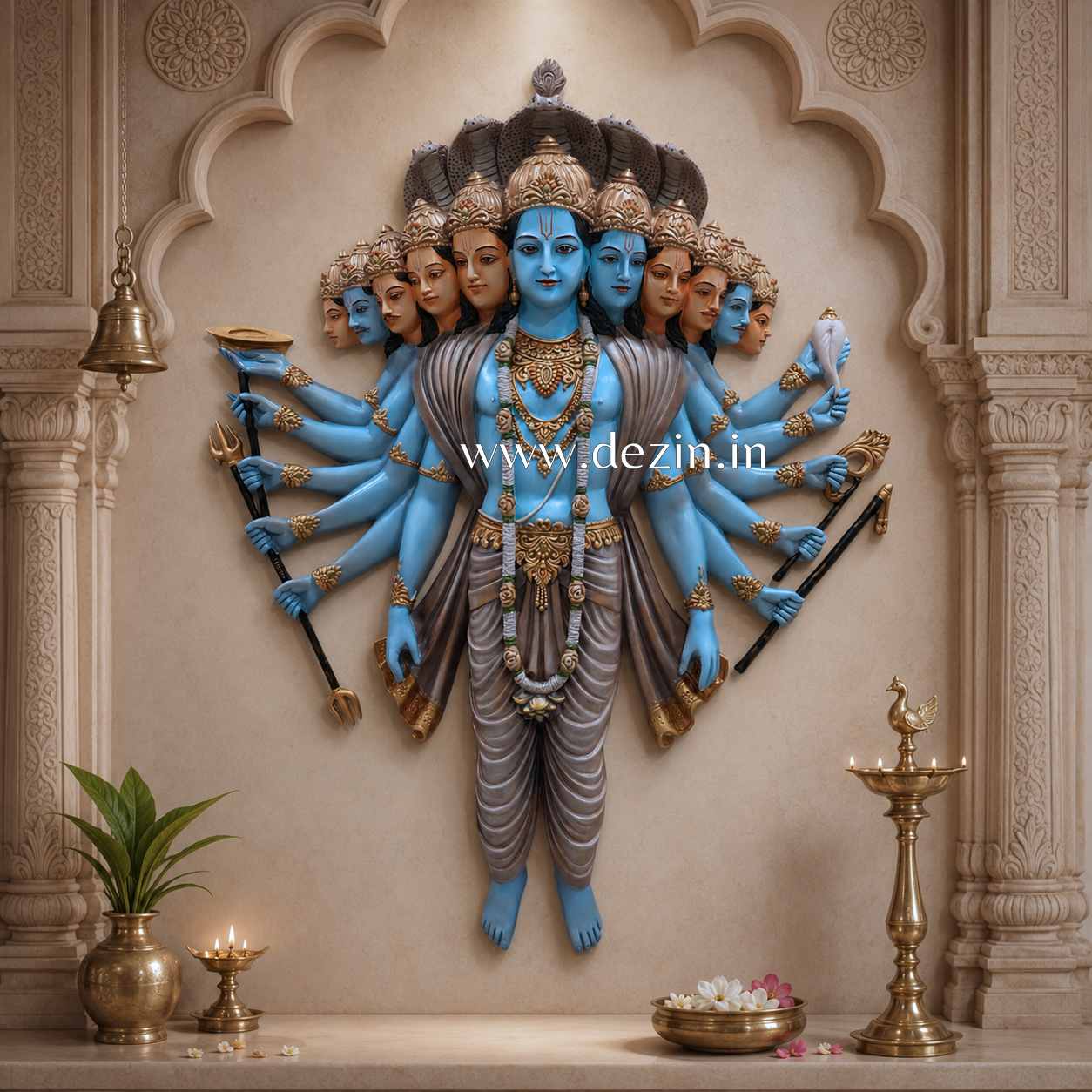 Shri Krishna Virat Swaroop 3D Mural – 4ft | Geeta Updesh Decor