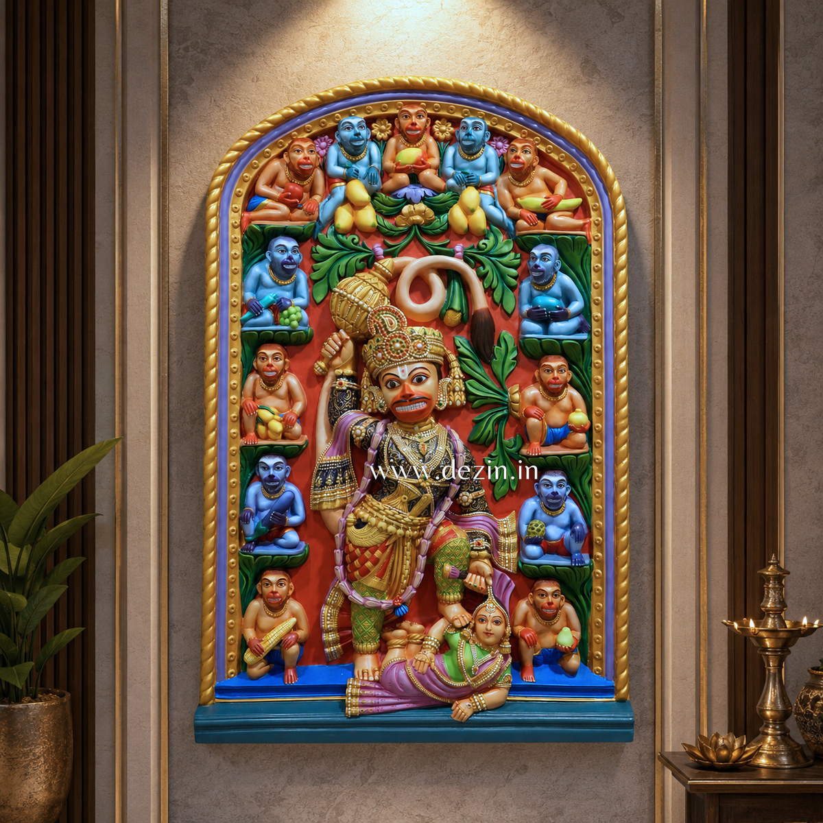Kashtabhanjan Hanuman Wall Mural | 4.5ft Powerful Sarangpur Hanuman