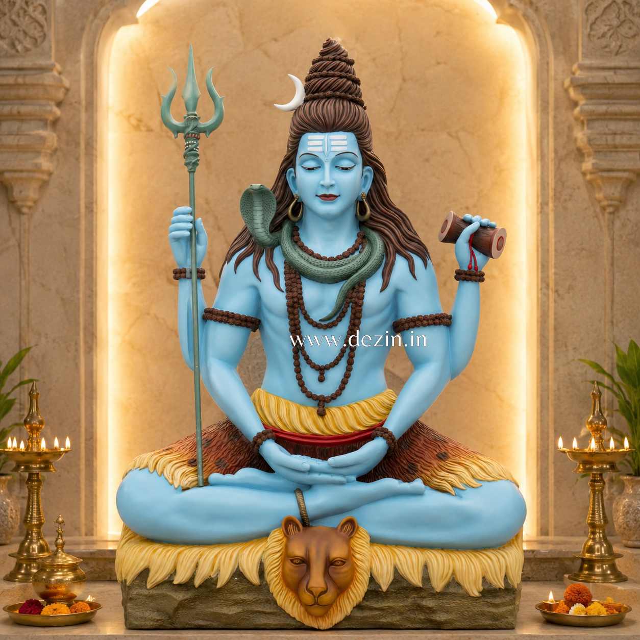 Lord Shiva Dhyana Mudra Wall Mural | 6x4ft Meditative Inspirational