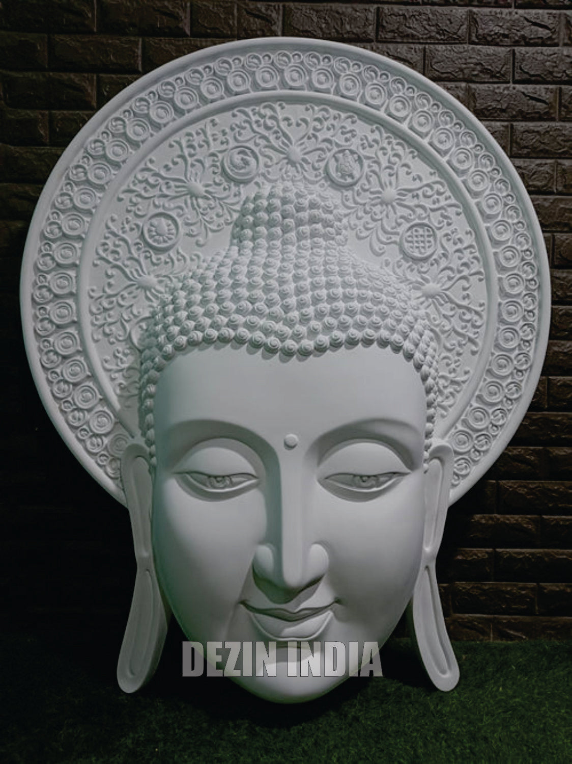 DA33 Lord Buddha Wall Hanging Sculpture 4.5x3ft Dezin India
