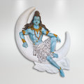 DA-88 Lord Shiva With Moon Wall Sculpture - 5x4ft