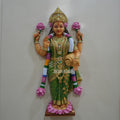 Mata Lakshmi Wall Mural – Standing on Lotus with Akshaya Kalash | 3x1.5ft | Dezin India
