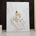 Shri Krishna, Radha & Cow Wall Sculpture 6x4.5ft