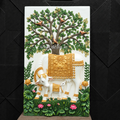Kamadhenu Cow & Calf Wall Mural with Kalpavriksha – 5x3ft