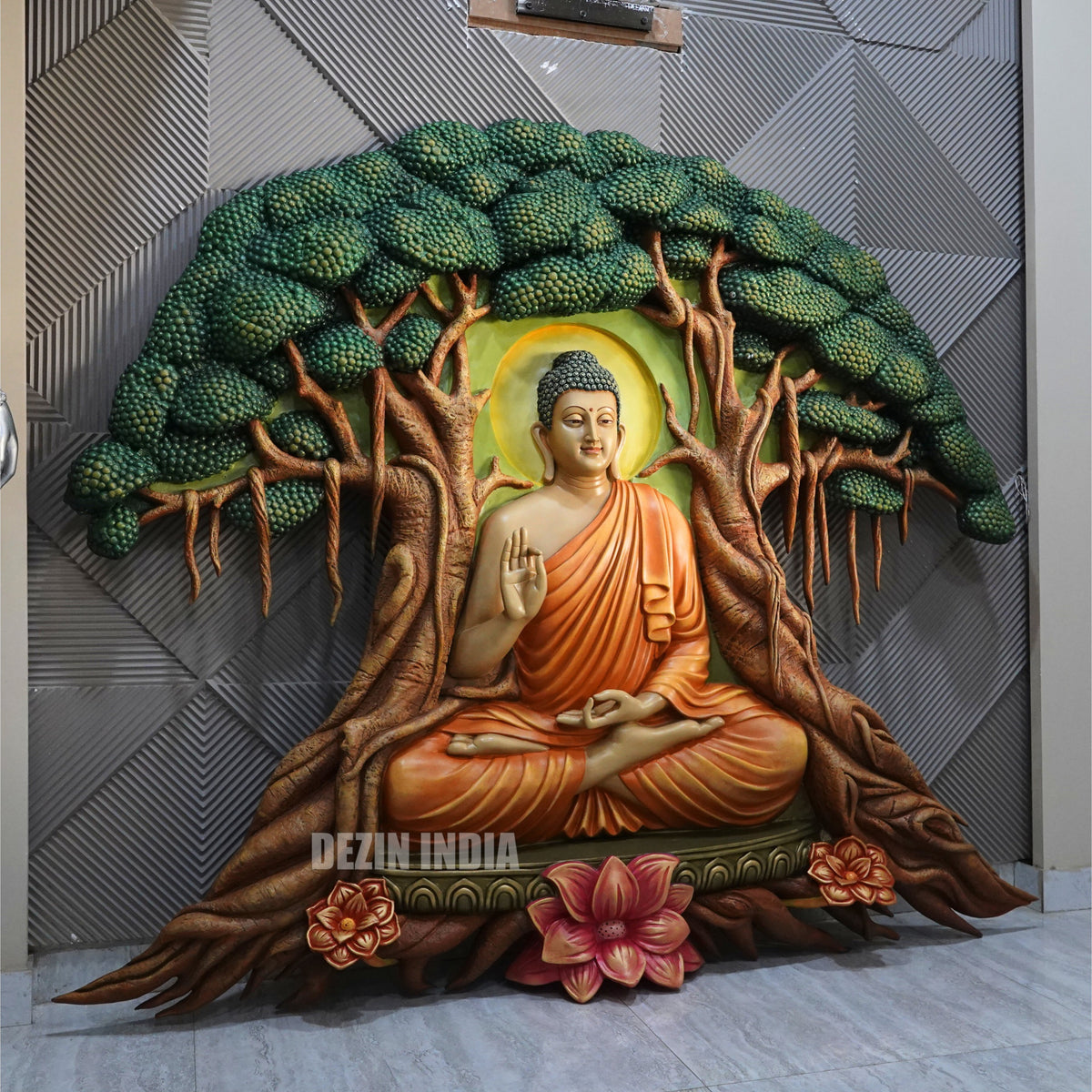 Buddha Wall Murals & Sculptures – Handcrafted Spiritual Decor | Dezin ...