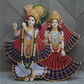 Shri Radha Krishna Wall Mural 4.5x4.5ft | Divine Mural for Home & Temple
