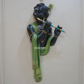 Lord Krishna Wall Mural 3.5x1.5ft | Devotional Sculpture for Home & Pooja Room