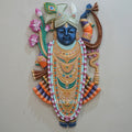 Shrinathji Wall Mural 36x22 Inches | Govardhan Nathdwara Krishna Sculpture for Home & Temple
