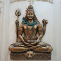 Lord Shiva Dhyana Mudra Wall Mural | 4x3ft Meditative Idol