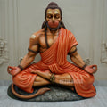 Lord Hanuman Dhyana Mudra Wall Mural – 4x4ft | Spiritual Wall Art for Home & Temple Decor