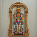 Lord Murugan Wall Mural with Prabhavali Arch – 3.5x2.5ft | South Indian Divine Decor | Dezin India