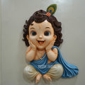 Cute Little Krishna 3D Wall Mural 3x2 ft | Kids Room Artwork