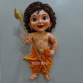 Cute Little Kartikeya Wall Mural 3×1.5 ft | Temple Wall Decor