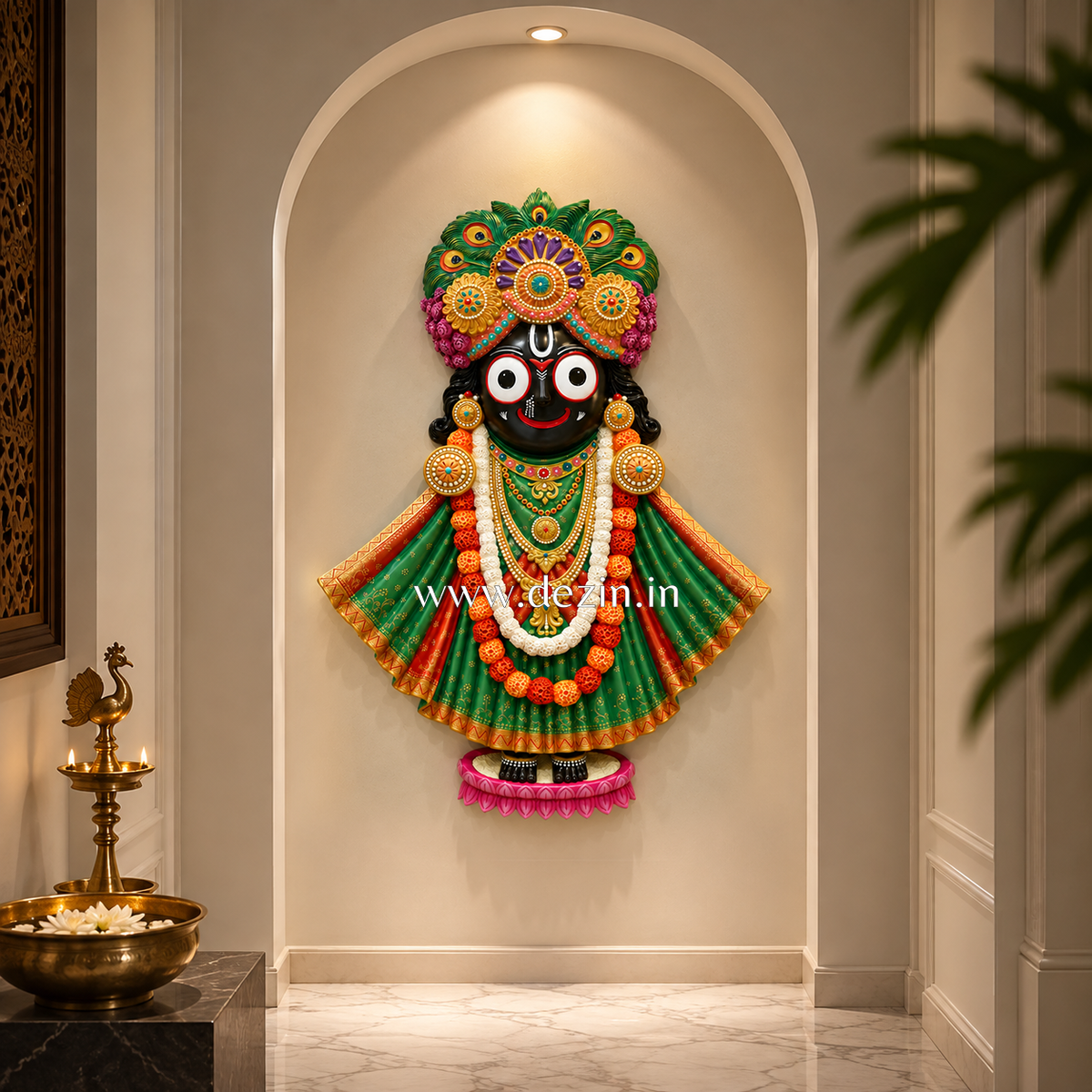 Shri Jagannath 3D Wall Mural - 4x3ft | Lord of Whole The Universe | Odisha's inheritance