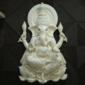 Majestic Ganesha Wall Mural – 5.5ft | Grand Entrance Decor✨