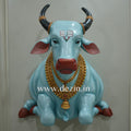 Divine Nandi 3x2.5ft Wall Mural | Handcrafted Spiritual Decor