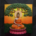 4.5ft Meditating Buddha Mural on Lotus | The Bodhi Tree🌳
