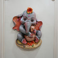 Cute Bal Ganesha with Mushak 3D Relief Mural - 3ft | Heartwarming Devotion