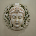 2ft Buddha Face Wall Mura with Floral Aura | Peaceful Wall Decor🍂