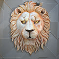 Lion Face Wall Hanging Mural - 5x4ft | Majestic Decor | Dezin India